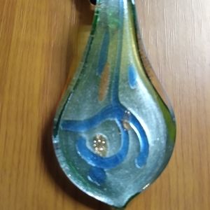 Hand blown glass pendant